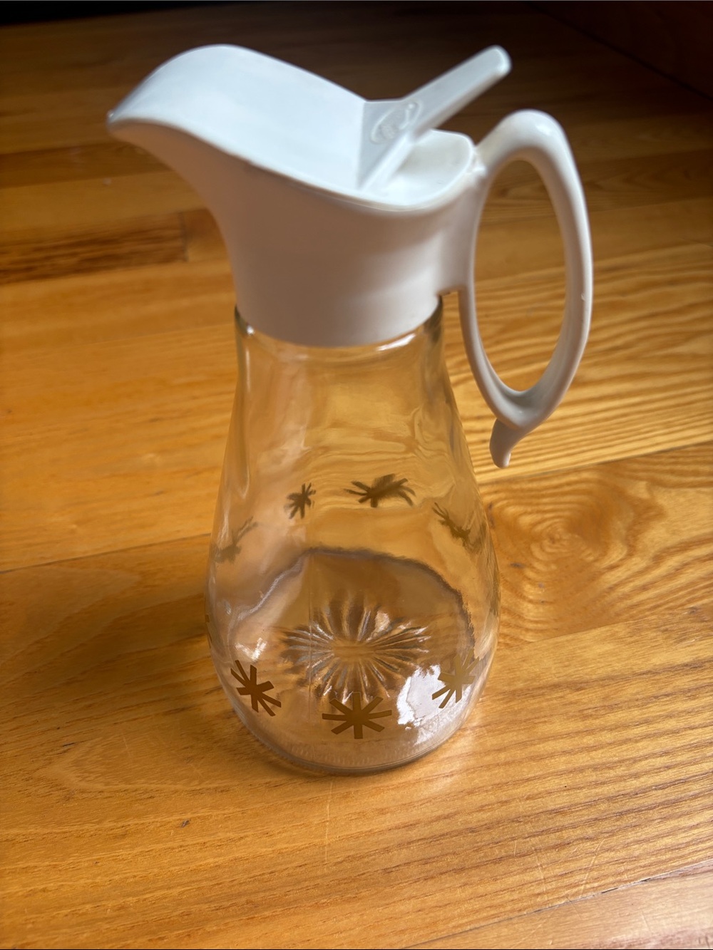 Vintage MCM Log Cabin Syrup Carafe